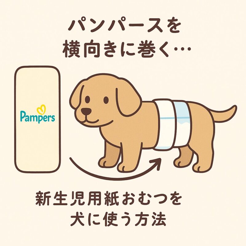 パンパースを横向きに使う方法