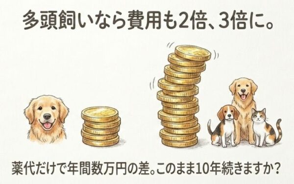 多頭飼いだと費用は倍以上になる現実